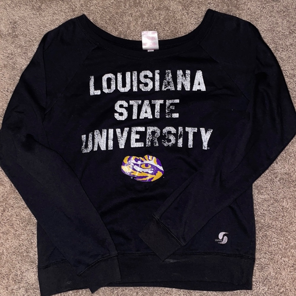 LSU super soft/light crewneck pullover